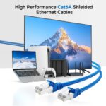 Cable Patchcore 10M  S/FTP Cat 6A blindado 10Gbps Cable Ethernet 26AWG - Imagen 5
