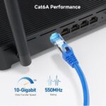 Cable Patchcore 10M  S/FTP Cat 6A blindado 10Gbps Cable Ethernet 26AWG - Imagen 4