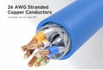 Cable Patchcore 10M  S/FTP Cat 6A blindado 10Gbps Cable Ethernet 26AWG - Imagen 3