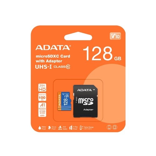 adata-premier-microsdxc-128gb-class10-uhsi-2.webp ADATA Premier MicroSDXC 128GB Class 10 UHS-I - Almacenamiento Ultra Rápido para Móviles - Imagen 1