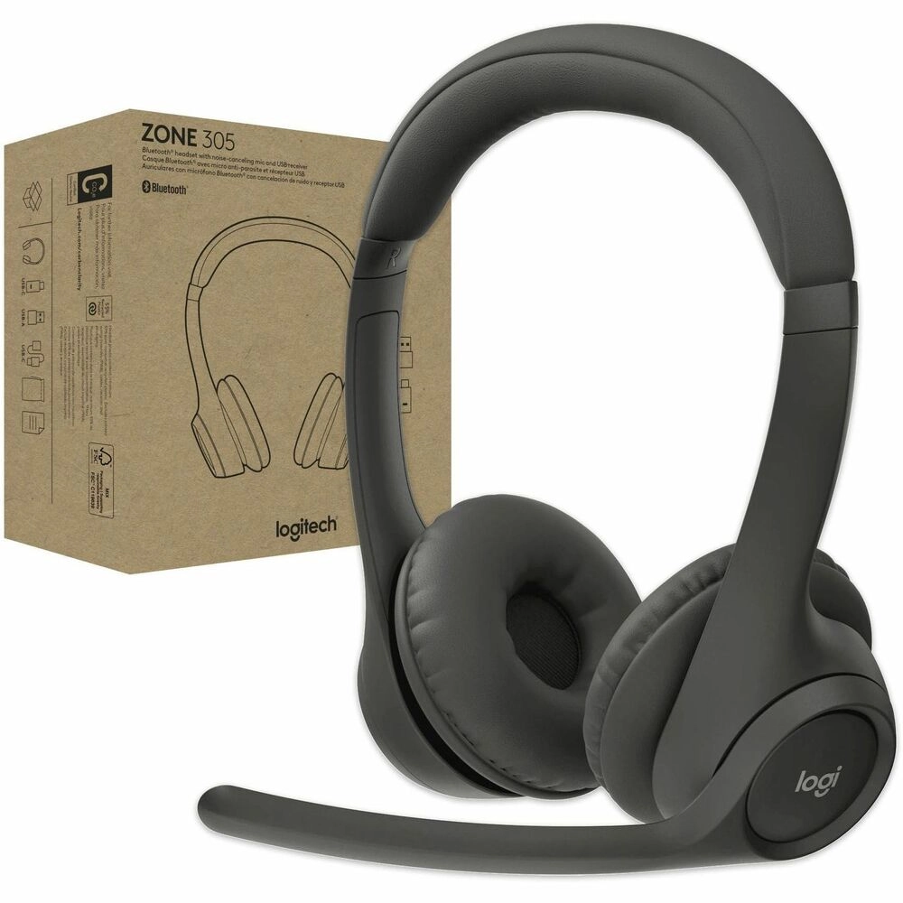 logitech-zone-305-auriculares-bluetooth-profesionales-1.webp Logitech Zone 305 Auriculares Inalámbricos Bluetooth para Trabajo Híbrido con Certificación Teams - Imagen 1