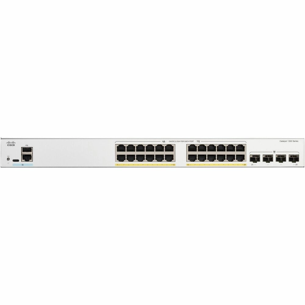 switch-cisco-catalyst-1300-24-puertos-poe-gigabit-c1300-24p-4g-1.webp Switch Cisco Catalyst 1300 24 Puertos Gigabit PoE+ 195W - Gestión Cloud - Imagen 1